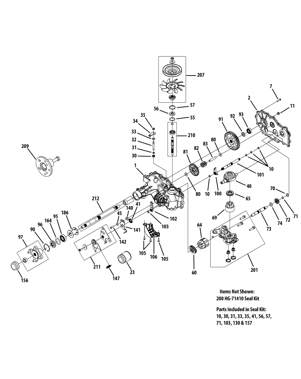 Transmission Rh 618-06021 Diagram and Parts List for Z-FORCEL60 (17ASDALD010)(2014) Cub Cadet Lawn Tractor